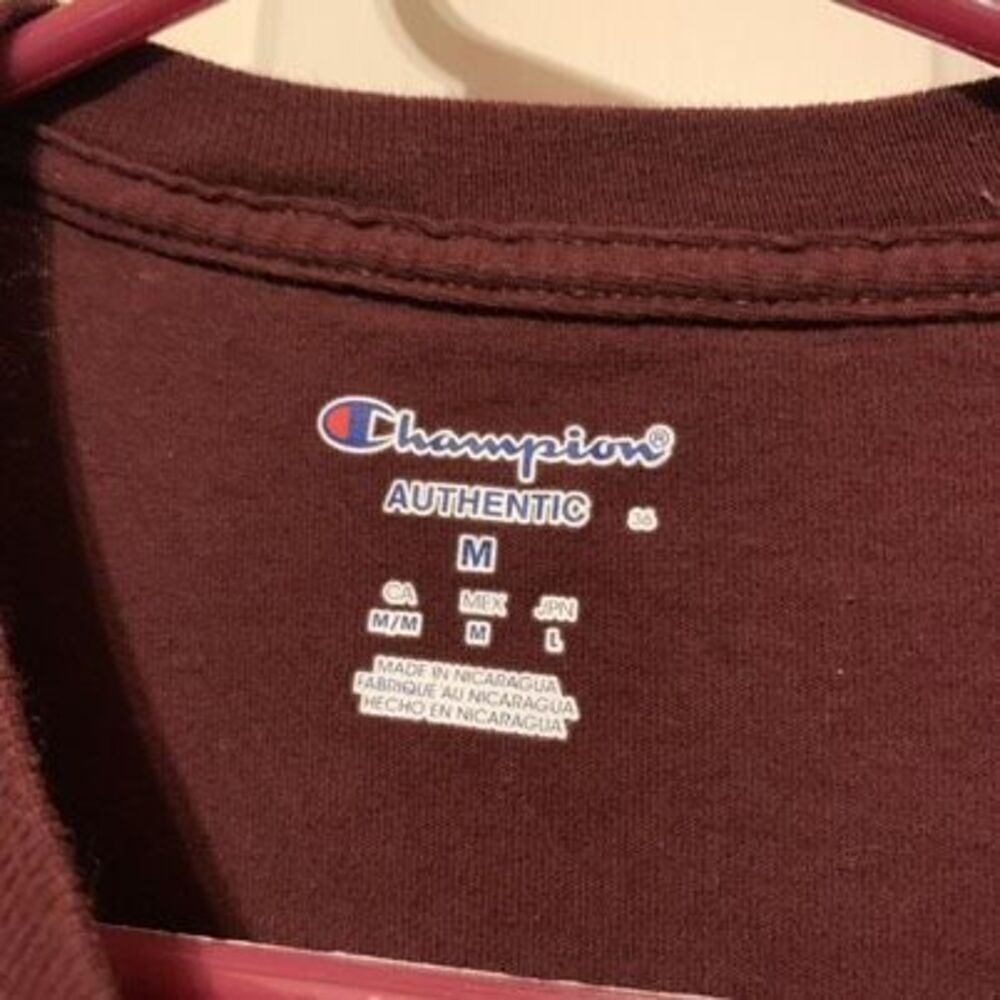 Virginia Tech Size Medium Burgundy Champion T-Shirt - Picture 3 of 4